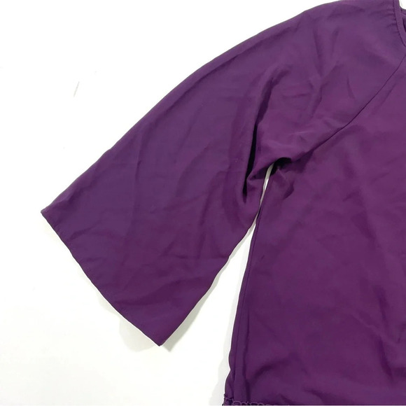 New Papermoon Stitch Fix Crochet Trim Top Purple - Picture 4 of 7